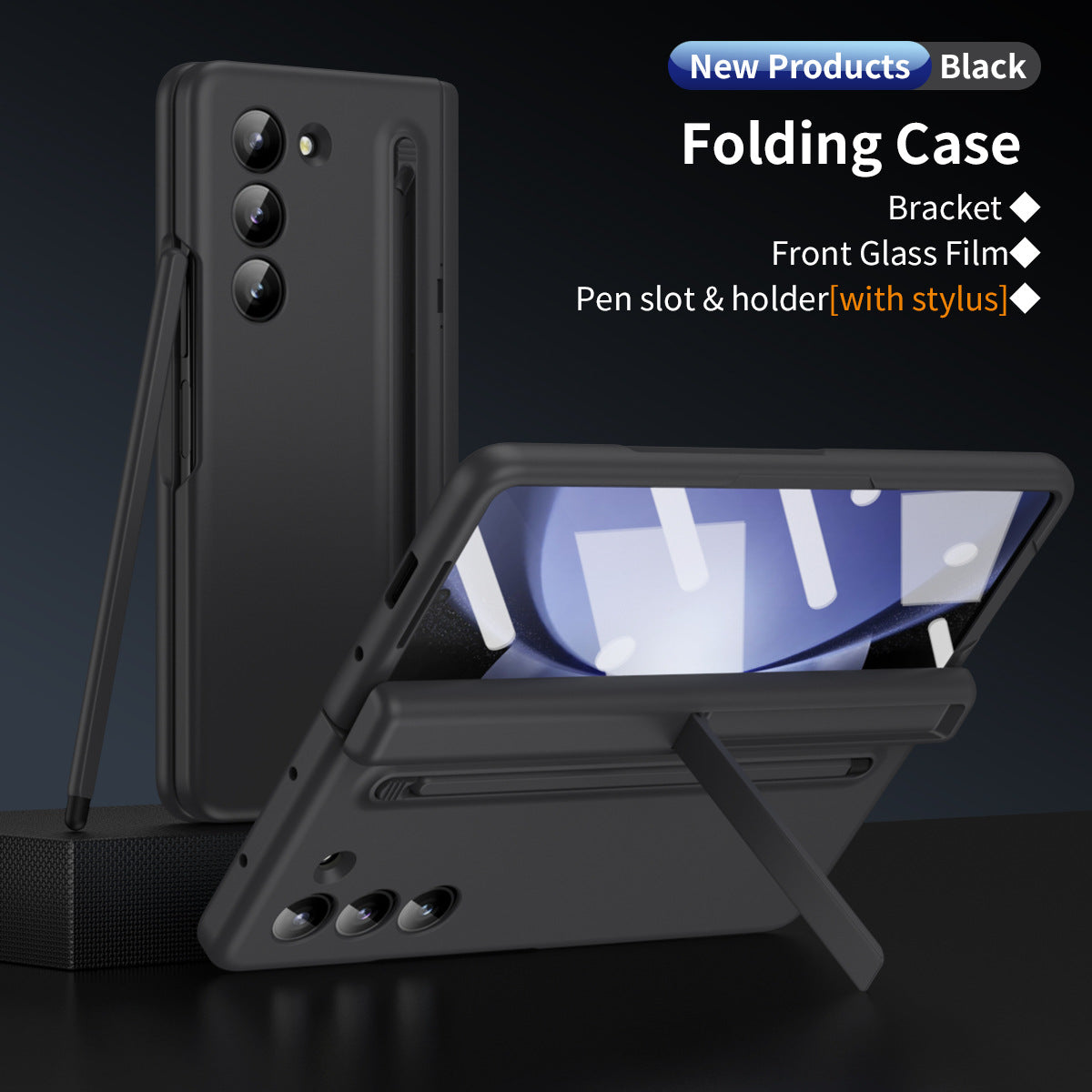 Suitable For Samsung Z Fold5/4 With Stylus Hinge Bracket Case