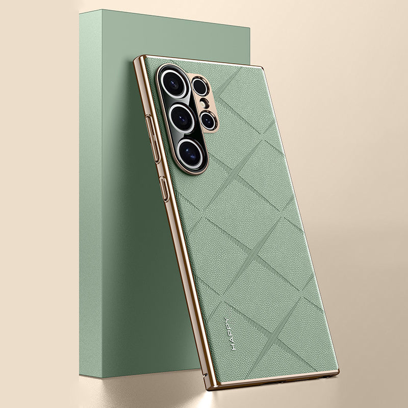 Samsung Series | Electroplated Frame Business Leather Case