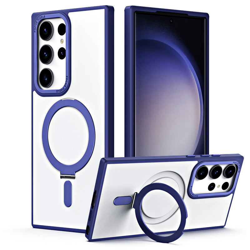 Suitable For Samsung S23 Series Phone Case 360 Rotating Magnetic Suction Bracket Protective Case