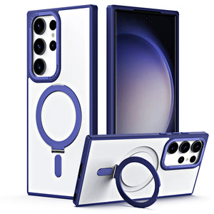 Suitable For Samsung S23 Series Phone Case 360 Rotating Magnetic Suction Bracket Protective Case