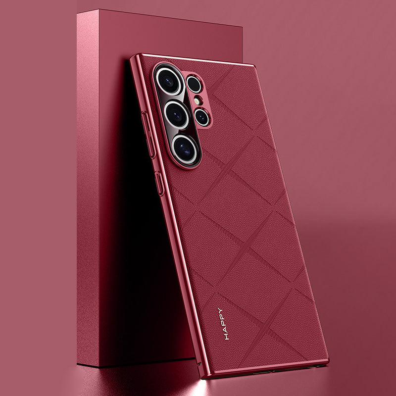 Samsung Series | Electroplated Frame Business Leather Case