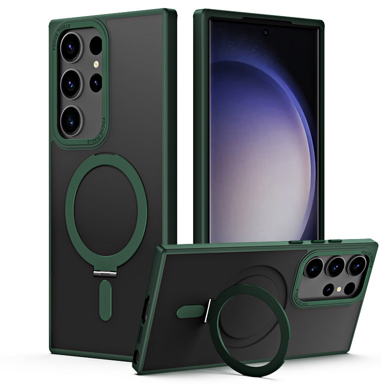 Suitable For Samsung S23 Series Phone Case 360 Rotating Magnetic Suction Bracket Protective Case