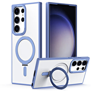 Suitable For Samsung S23 Series Phone Case 360 Rotating Magnetic Suction Bracket Protective Case