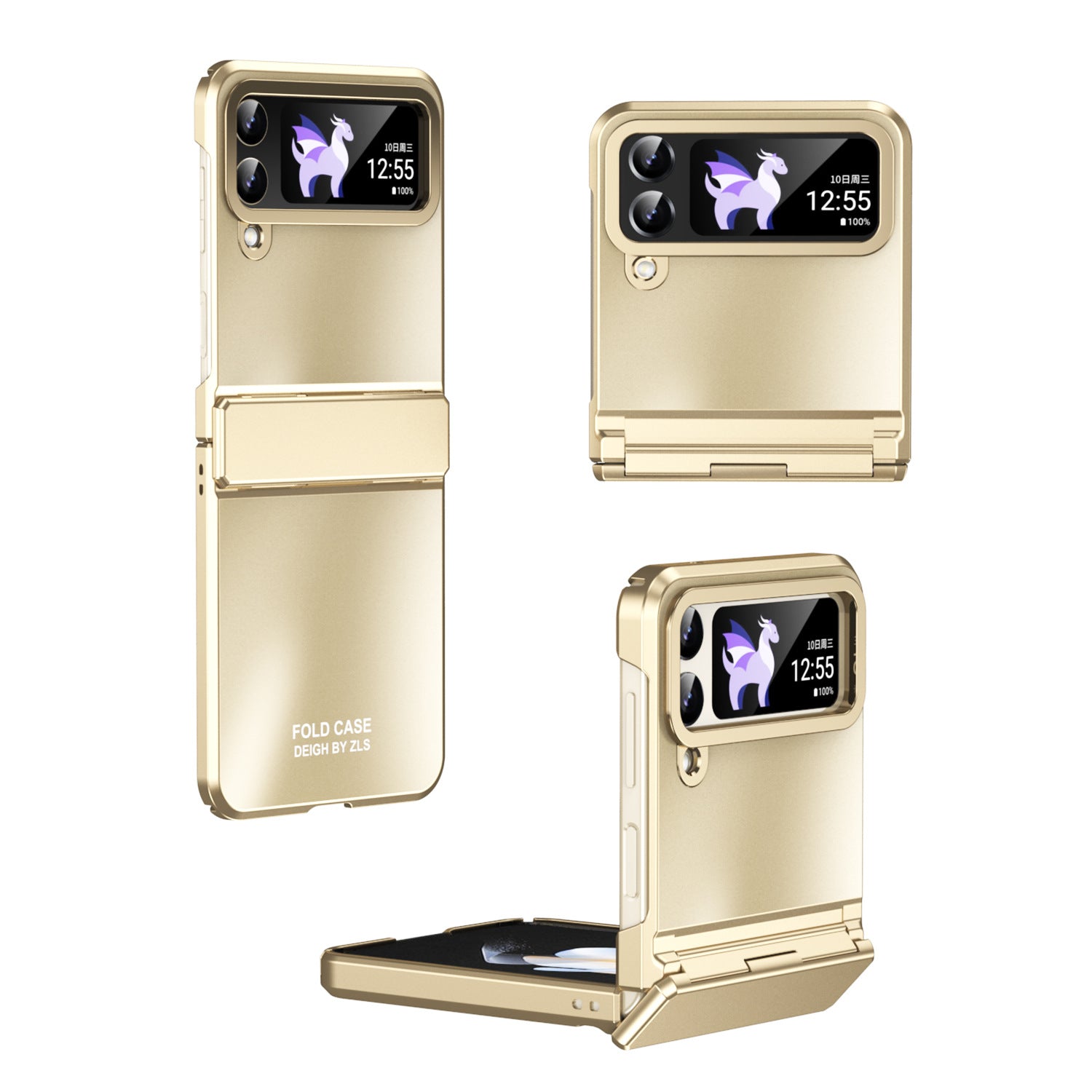 Compatible with Samsung Z Flip 3/4/5/6 Flat Hinge Folding Phone Case