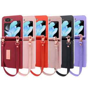 For Samsung ZFlip6/7 Folding Screen Wallet Phone Case