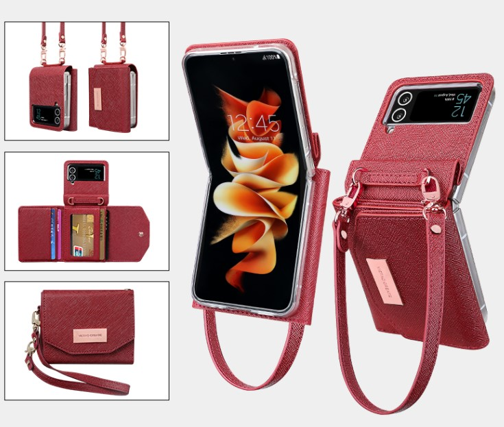 For Samsung ZFlip6/7 Folding Screen Wallet Phone Case