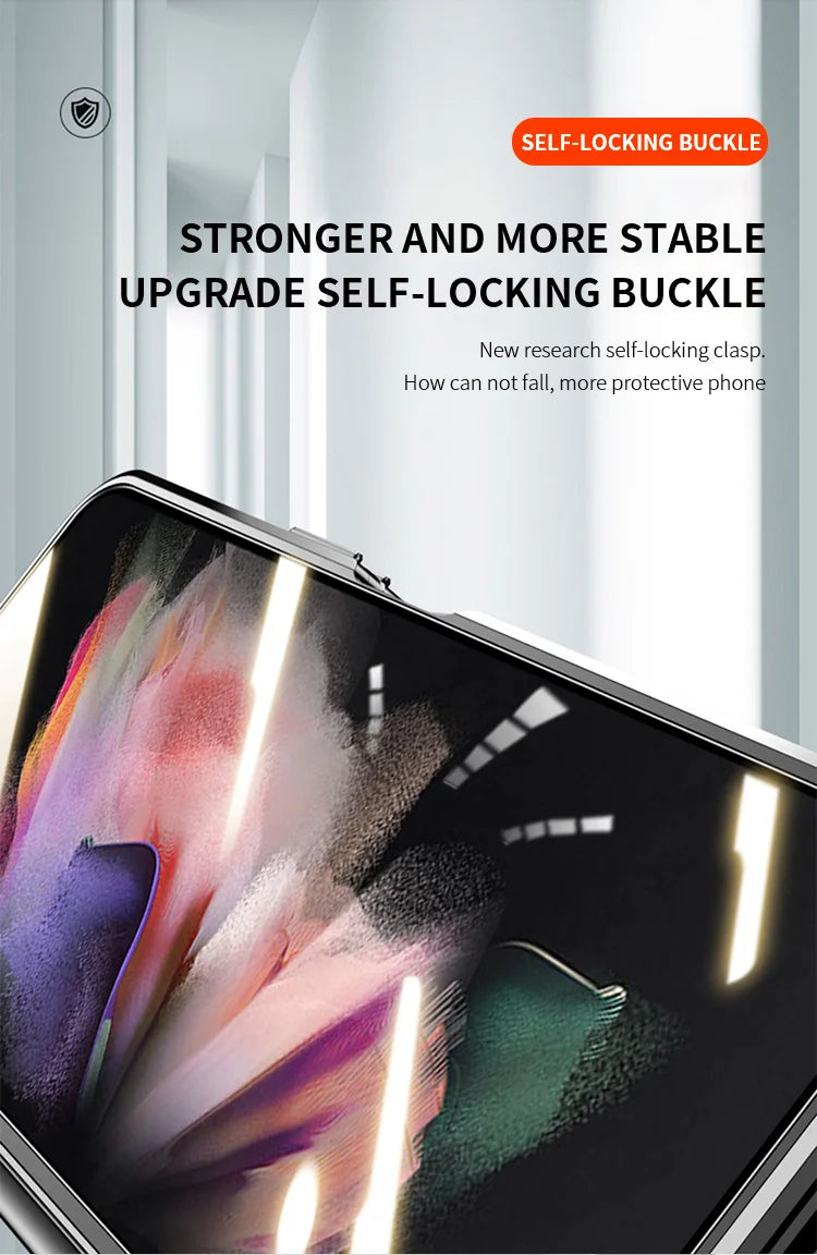 For Samsung Galaxy Z Fold 5/6/7 Metal Mobile Phone Protective Case