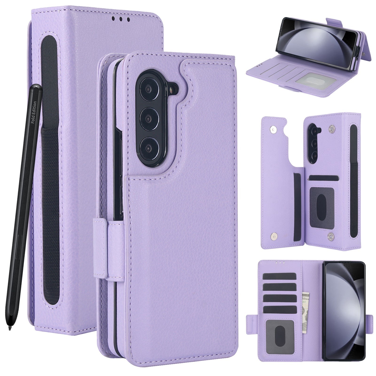 Suitable for Samsung ZFold3/4/5/6 Multifunctional Leather Case