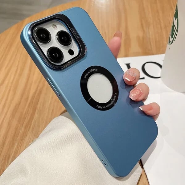 For iPhone 15 Camera Protective Mirror Bracket Magnetic Suction Phone Case