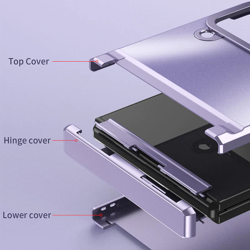 Compatible with Samsung Z Flip 3/4/5/6 Flat Hinge Folding Phone Case