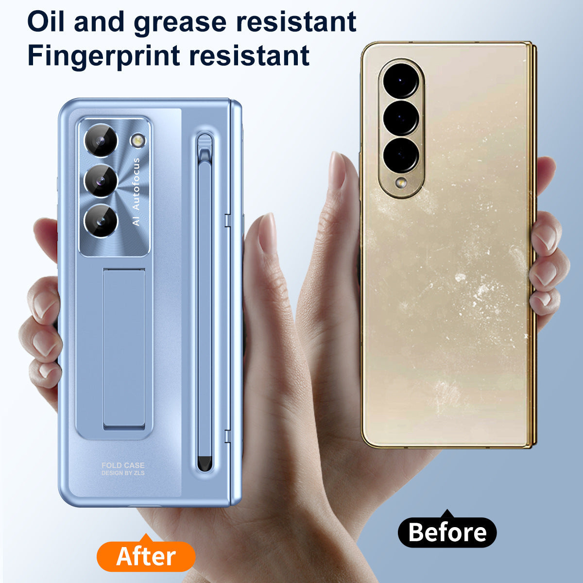 Suitable for Samsung Galaxy Z Fold4/5/6 Shell and Film Integrated Holder With Stylus Phone Case