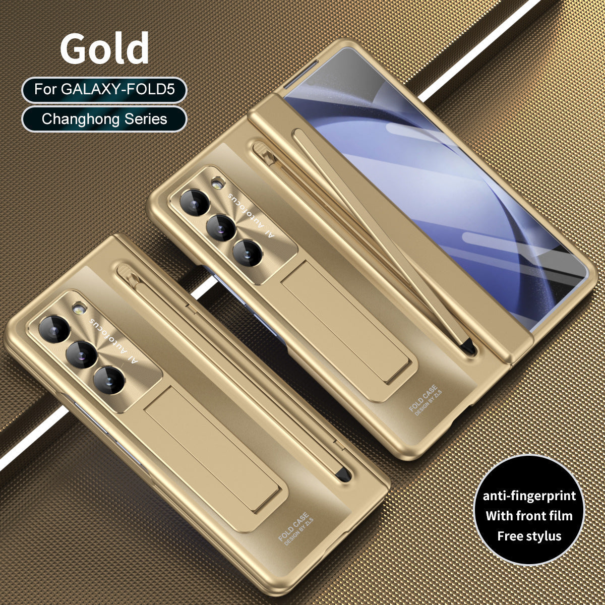 Suitable for Samsung Galaxy Z Fold4/5/6 Shell and Film Integrated Holder With Stylus Phone Case