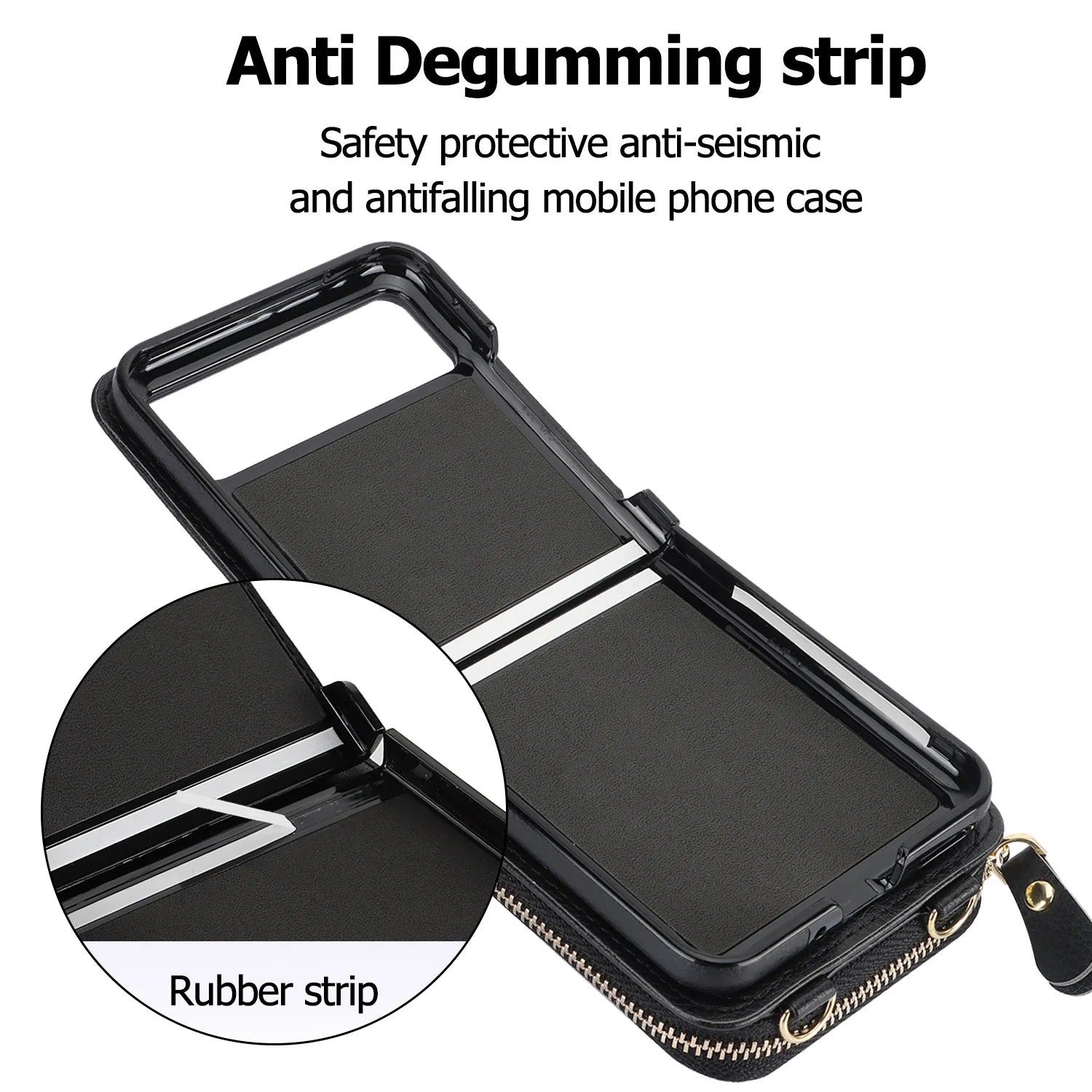 Suitable for Samsung Galaxy Z Flip 6/5/4/3 leather card holder mobile phone case