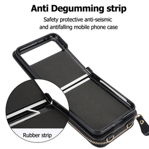 Suitable for Samsung Galaxy Z Flip 6/5/4/3 leather card holder mobile phone case