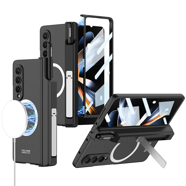 Wireless Magnetic Phantom Pen Holder Mobile Phone Case For Samsung Z Fold 5/6