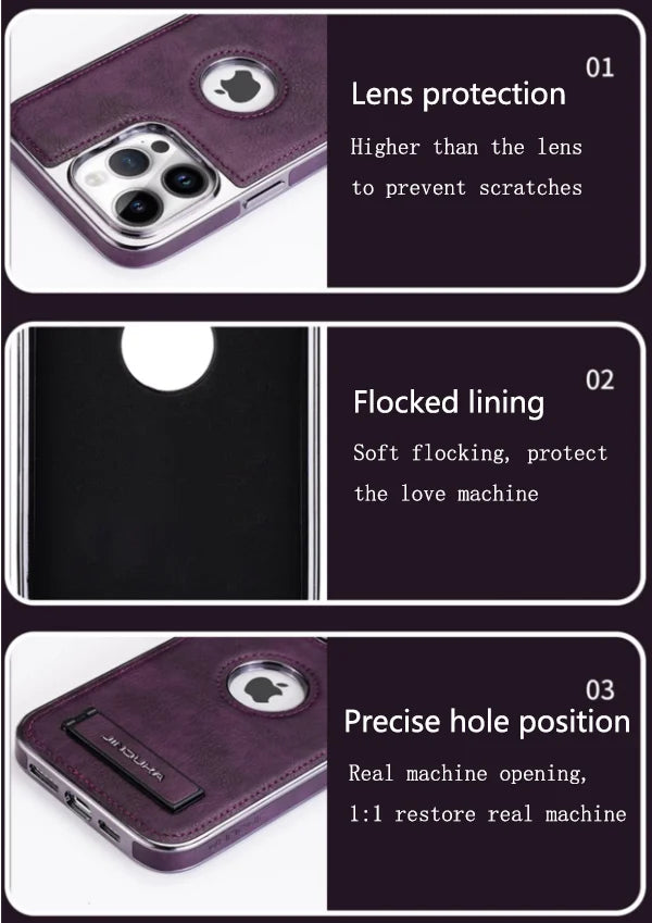 High-End Simple Business Leather Mobile Phone Case Male IPhone14 Series