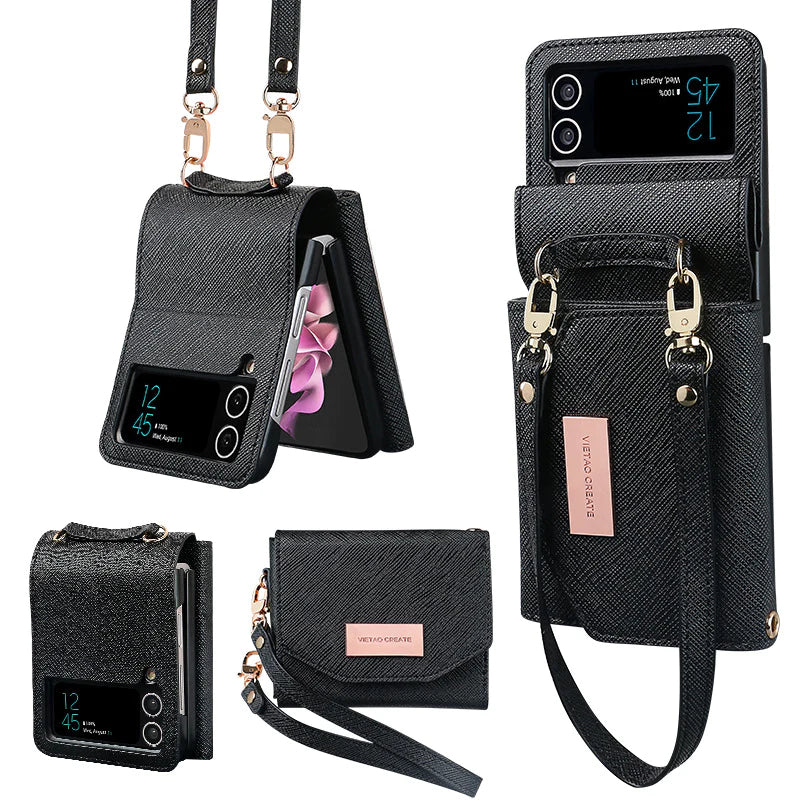 For Samsung ZFlip6/7 Folding Screen Wallet Phone Case
