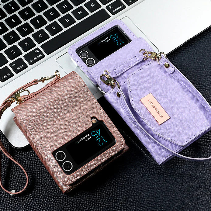 For Samsung ZFlip6/7 Folding Screen Wallet Phone Case
