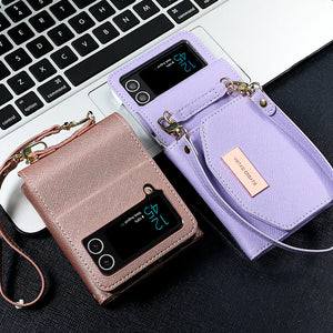 For Samsung ZFlip6/7 Folding Screen Wallet Phone Case