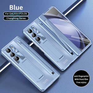 Suitable for Samsung Galaxy Z Fold4/5/6 Shell and Film Integrated Holder With Stylus Phone Case