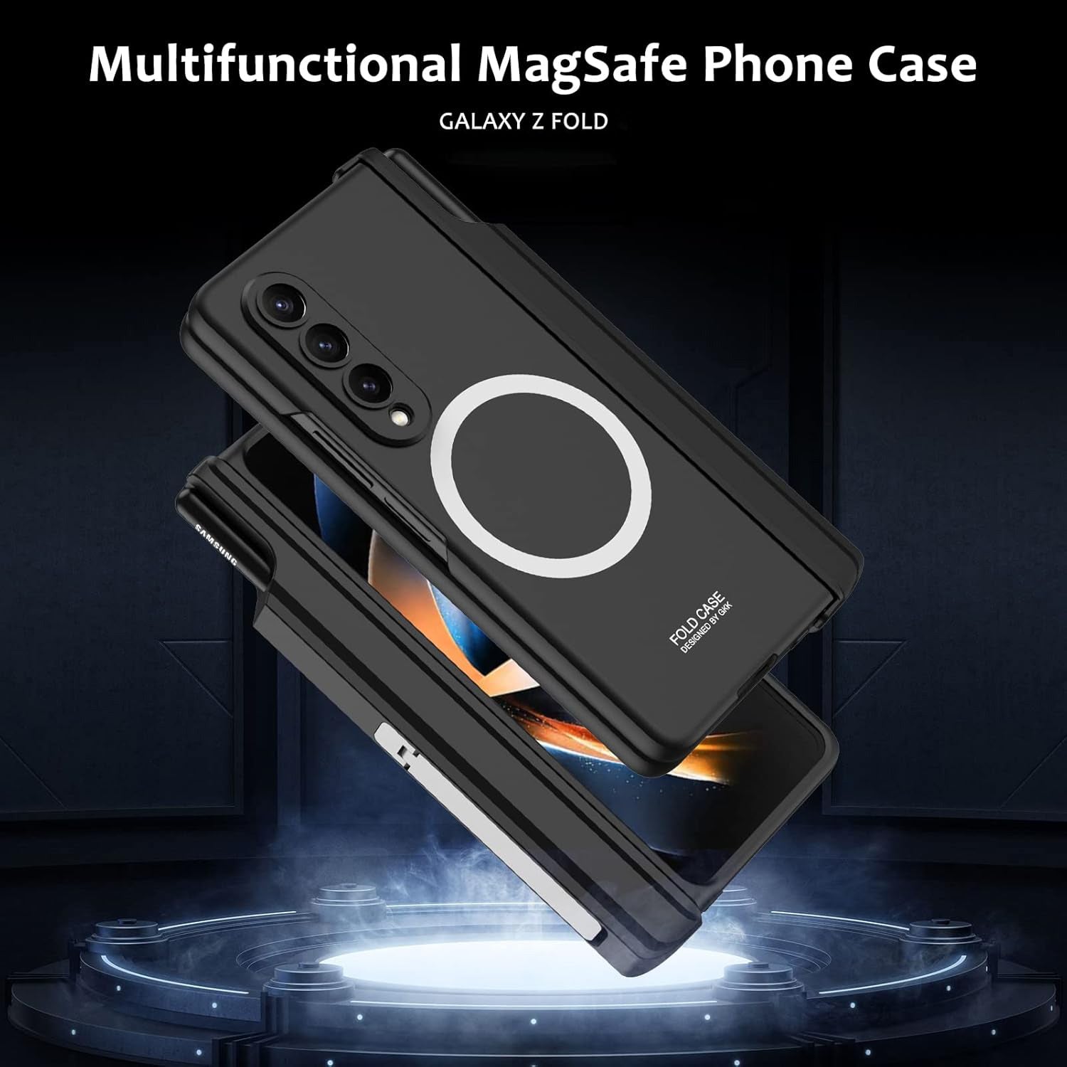 Wireless Magnetic Phantom Pen Holder Mobile Phone Case For Samsung Z Fold 5/6
