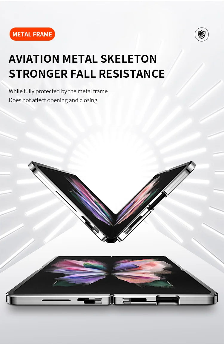 For Samsung Galaxy Z Fold 5/6/7 Metal Mobile Phone Protective Case