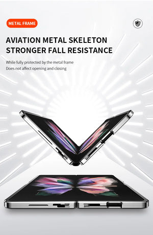For Samsung Galaxy Z Fold 5/6/7 Metal Mobile Phone Protective Case