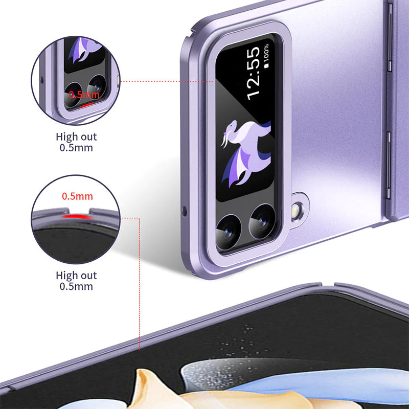 Compatible with Samsung Z Flip 3/4/5/6 Flat Hinge Folding Phone Case