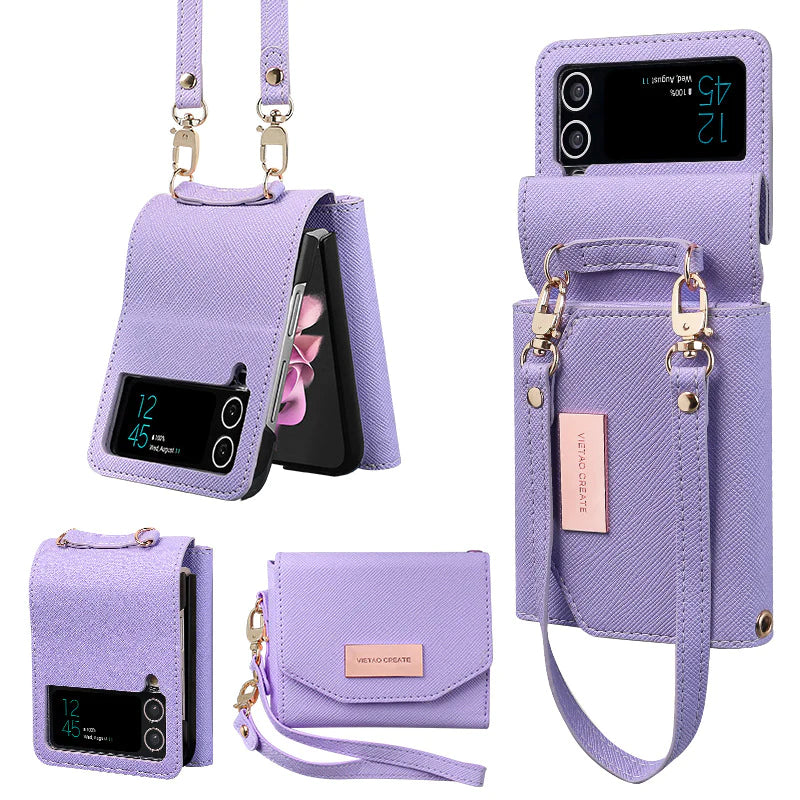 For Samsung ZFlip6/7 Folding Screen Wallet Phone Case