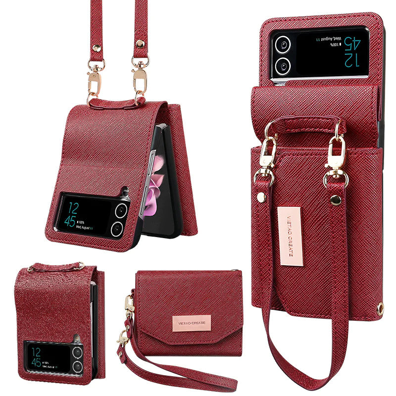 For Samsung ZFlip6/7 Folding Screen Wallet Phone Case
