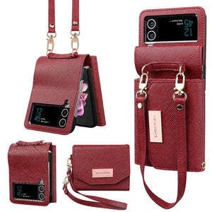 For Samsung ZFlip6/7 Folding Screen Wallet Phone Case