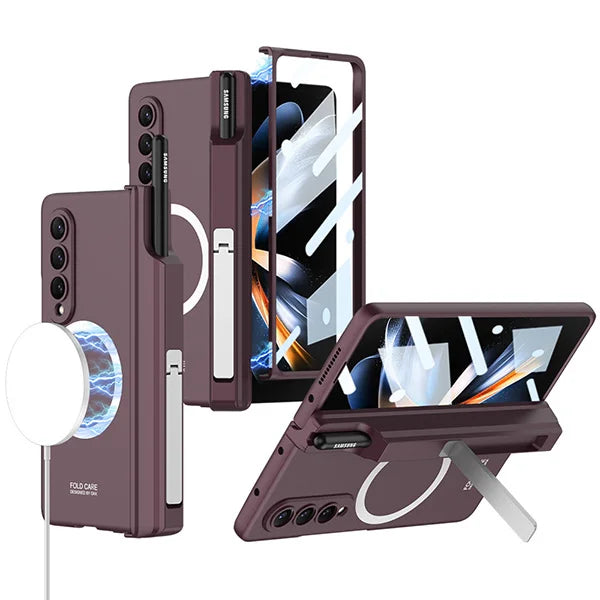 Wireless Magnetic Phantom Pen Holder Mobile Phone Case For Samsung Z Fold 5/6