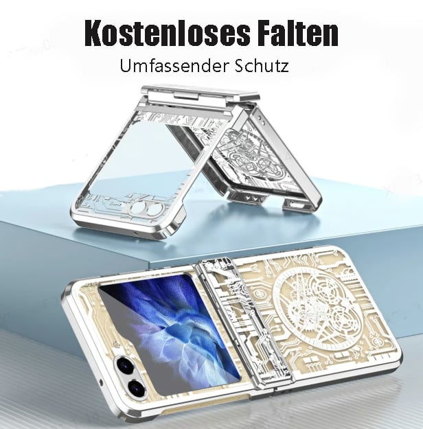 Mechanical Folding Samsung Zfip5/6 Electroplating Mobile Phone Shell Hinge Anti-Fall Protective Cover