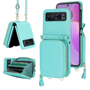Suitable for Samsung Galaxy Z Flip 6/5/4/3 leather card holder mobile phone case