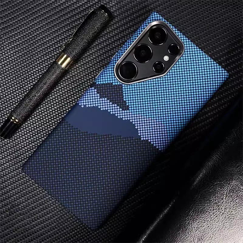Trendy Carbon Fibre Relief MagSafe Phone Casefor Samsung S24 S23 Ultra S23 S24 Plus Wireless Charging Hard Pc Shockproof Cover Protection Cellphone Protective
