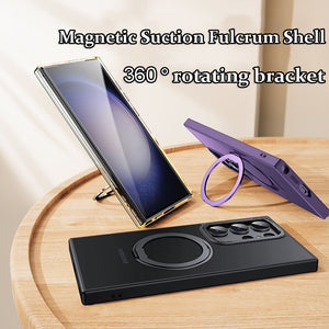 Suitable For Samsung S23 Series Phone Case 360 Rotating Magnetic Suction Bracket Protective Case