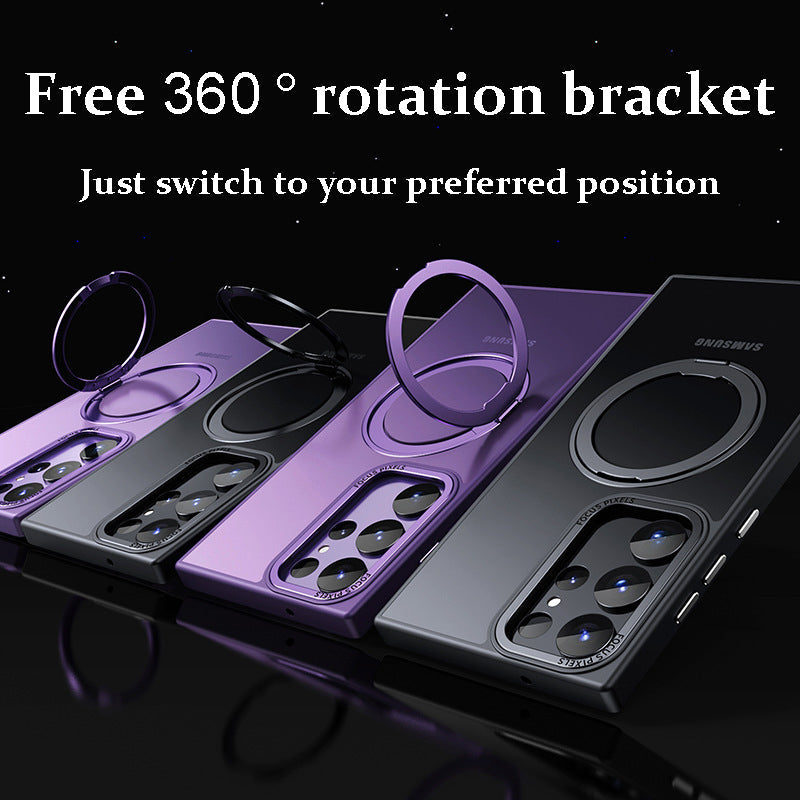 Suitable For Samsung S23 Series Phone Case 360 Rotating Magnetic Suction Bracket Protective Case