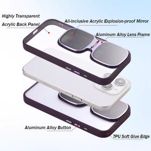 For iPhone15 Series High Transparent Acrylic Bracket Phone Case