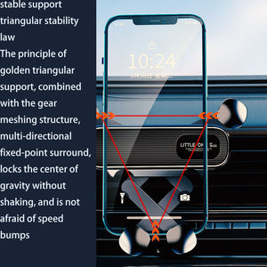 Vehicle-mounted Gravity Mobile Phone Navigation Bracket Long Arm 360-degree Rotating Fixed Base
