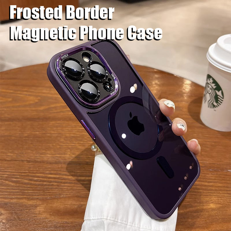 For iPhone15 Series Metal Lens Magnetic Phone Case