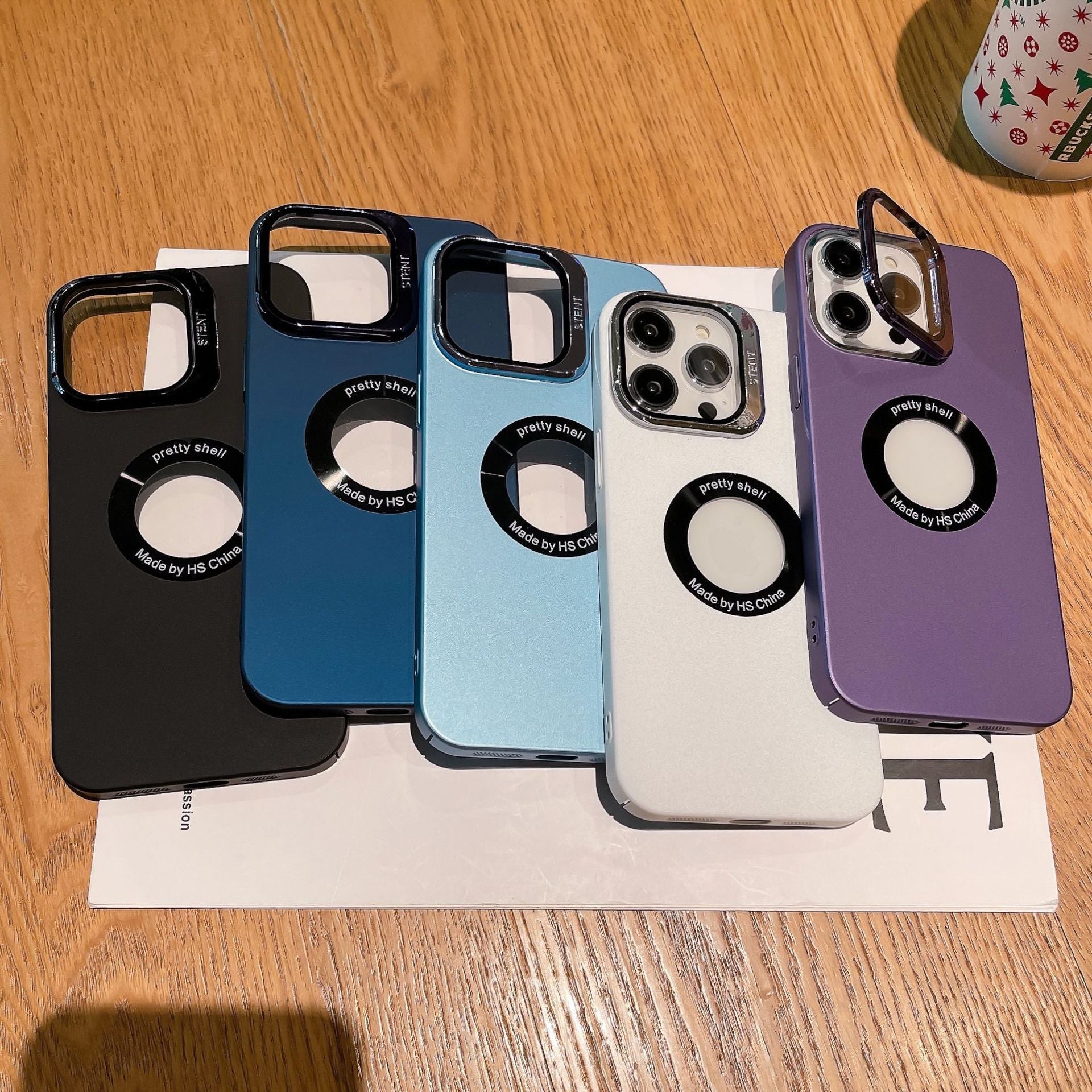 For iPhone 15 Camera Protective Mirror Bracket Magnetic Suction Phone Case