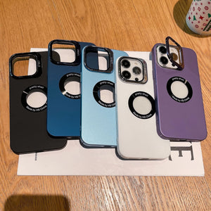 For iPhone 15 Camera Protective Mirror Bracket Magnetic Suction Phone Case