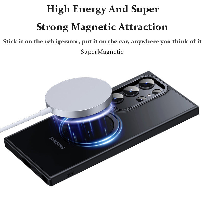 Suitable For Samsung S23 Series Phone Case 360 Rotating Magnetic Suction Bracket Protective Case