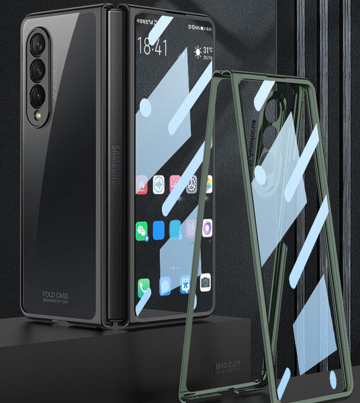 Double Sided Tempered Transparent Glass Phone Case for Samsung Z Fold 5/6