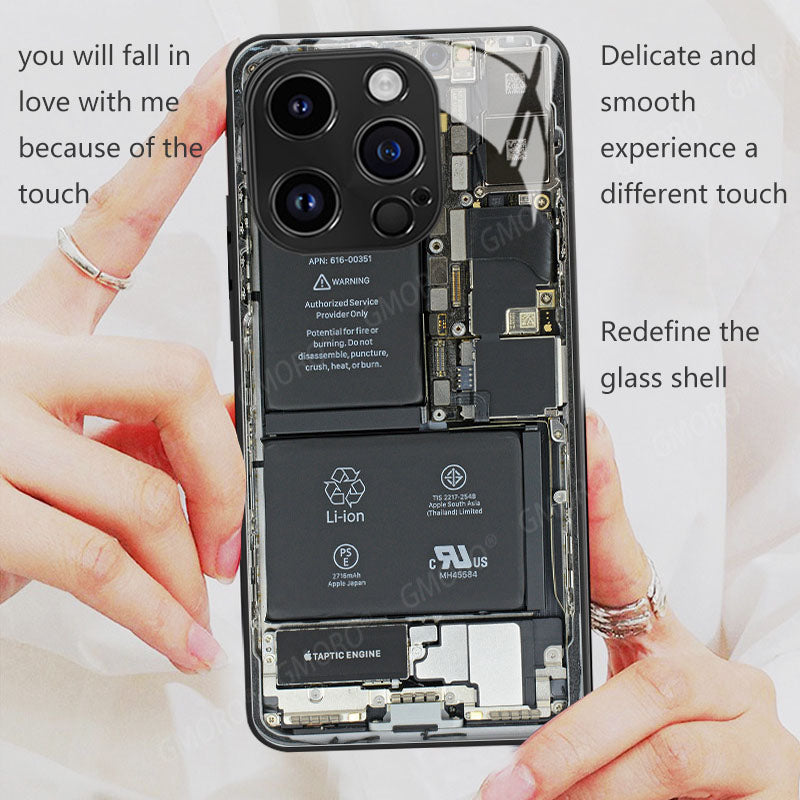Creative Funny Circuit Board Mobile Phone Case Suitable For iPhone14/15 Glass Case