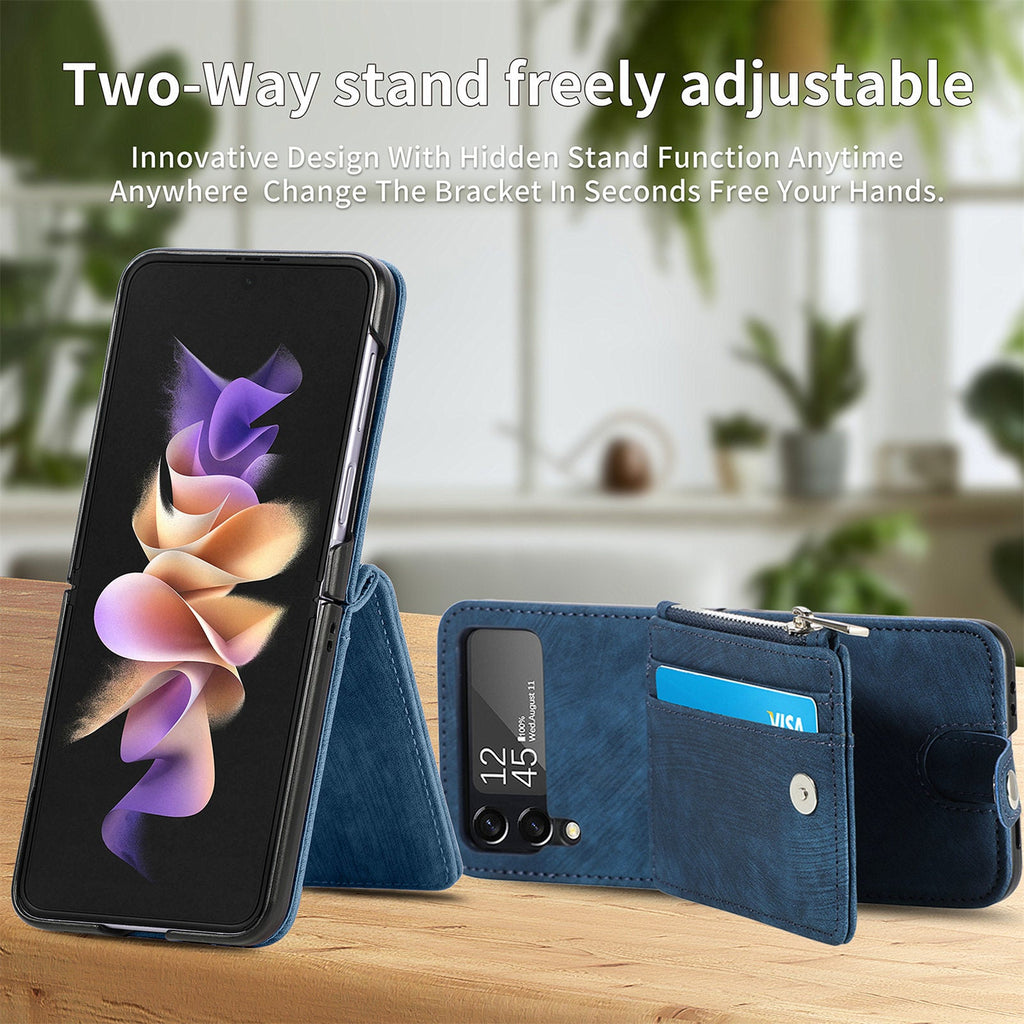 Suitable For Samsung z flip4 Wallet Phone Case With Card Holder