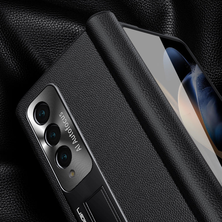 For Samsung ZFold4/W23 Leather Ultra-thin  Bracket Phone Case