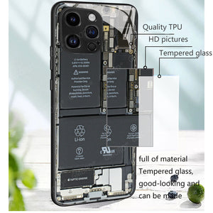 Creative Funny Circuit Board Mobile Phone Case Suitable For iPhone14/15 Glass Case