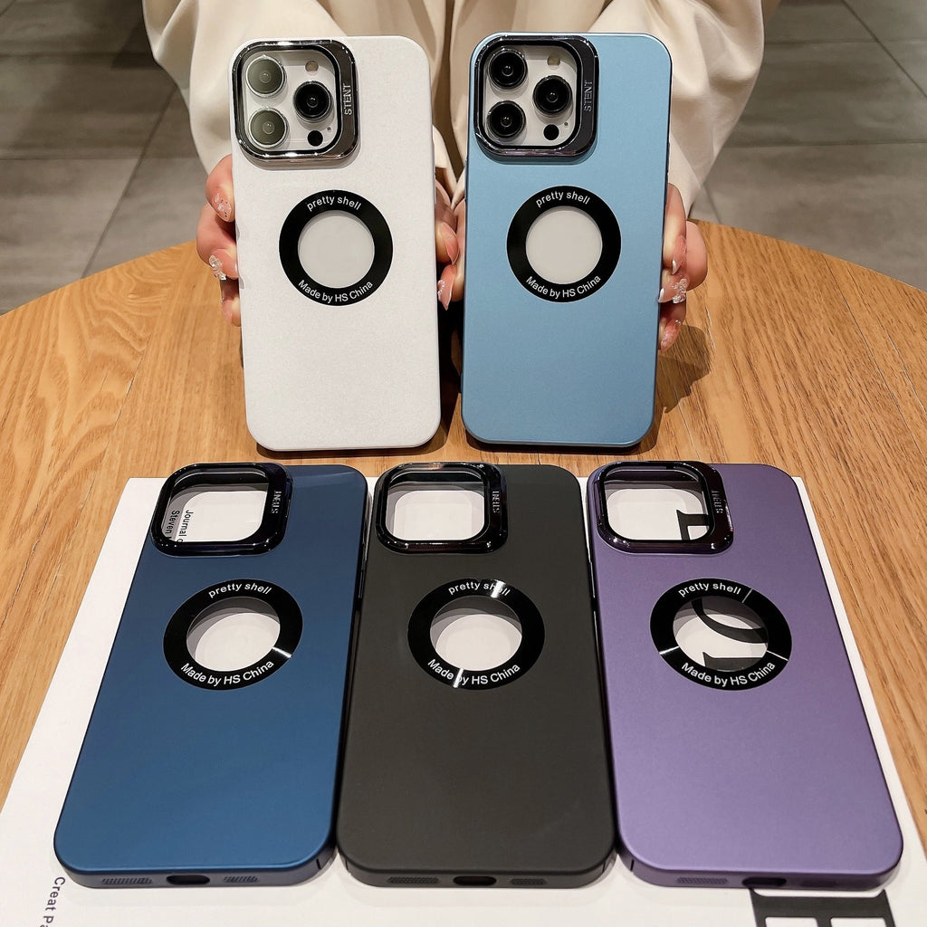 For iPhone 15 Camera Protective Mirror Bracket Magnetic Suction Phone Case