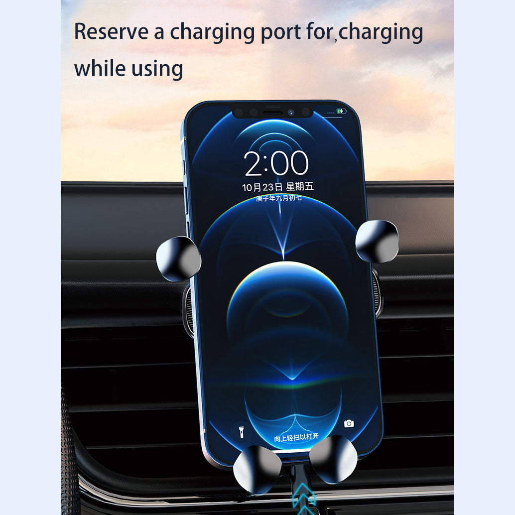Vehicle-mounted Gravity Mobile Phone Navigation Bracket Long Arm 360-degree Rotating Fixed Base